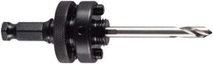 M.K. MORSE - 1-1/4 to 6" Tool Diam Compatibility, Hex Shank, High Speed Steel Integral Pilot Drill, Hole Cutting Tool Arbor - 7/16" Min Chuck, Hex Shank Cross Section, Quick-Change Attachment, For 1-1/4 to 6" Hole Saws - Exact Tool & Supply