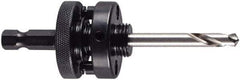 M.K. MORSE - 1-1/4 to 6" Tool Diam Compatibility, Hex Shank, High Speed Steel Integral Pilot Drill, Hole Cutting Tool Arbor - 3/8" Min Chuck, Hex Shank Cross Section, Quick-Change Attachment, For 1-1/4 to 6" Hole Saws - Exact Tool & Supply