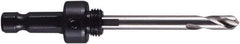 M.K. MORSE - 9/16 to 1-3/16" Tool Diam Compatibility, Hex Shank, High Speed Steel Integral Pilot Drill, Hole Cutting Tool Arbor - 3/8" Min Chuck, Hex Shank Cross Section, Threaded Shank Attachment, For 9/16 to 1-3/16" Hole Saws - Exact Tool & Supply