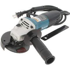 Makita - 4" Wheel Diam, 11,000 RPM, Corded Angle & Disc Grinder - M10x1.5 Spindle - Exact Tool & Supply
