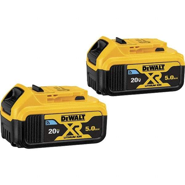 DeWALT - 20 Volt Lithium-Ion Power Tool Battery - 5 Ahr Capacity, 1 hr Charge Time, Series 20V Max - Exact Tool & Supply
