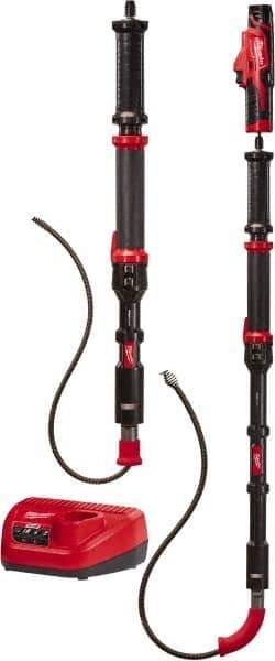 Milwaukee Tool - 12V Lithium-Ion Battery Battery Drain Cleaning Machine - For 1-1/4" to 4" Pipe, 6' Cable - Exact Tool & Supply
