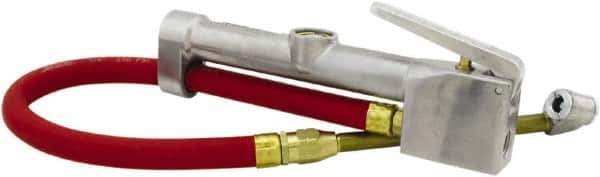 Milton - 160 Max psi Closed Check Aluminum/EPDM Inflator Gauge - Dual Foot Chuck, 1/4 FNPT, 10 to 160 psi Pressure Range - Exact Tool & Supply