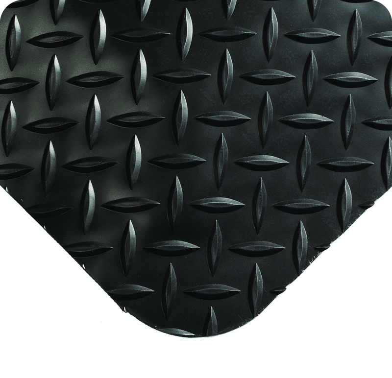 UltraSoft Diamond Plate Floor Mat - 2' x 3' x 15/16" Thick - (Black Diamond Plate) - Exact Tool & Supply