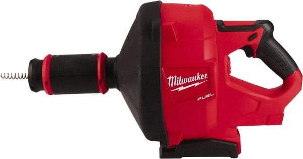 Milwaukee Tool - 18V Battery Battery Drain Cleaning Machine - For 3" Pipe, 35' Cable - Exact Tool & Supply