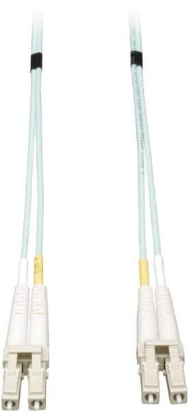 Tripp-Lite - 3' Long, LC/LC Head, Multimode Fiber Optic Cable - Aqua, Use with LAN - Exact Tool & Supply