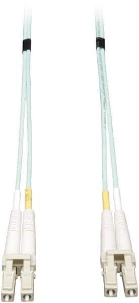 Tripp-Lite - 33' Long, LC/LC Head, Multimode Fiber Optic Cable - Aqua, Use with LAN - Exact Tool & Supply