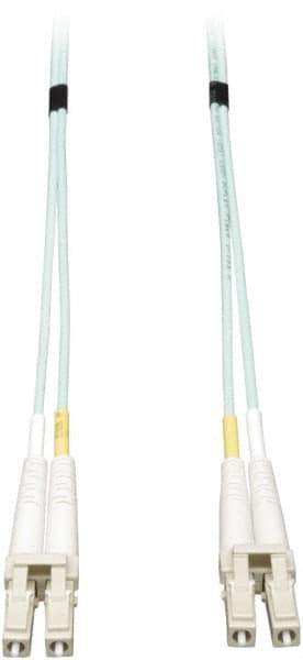 Tripp-Lite - 26' Long, LC/LC Head, Multimode Fiber Optic Cable - Aqua, Use with LAN - Exact Tool & Supply