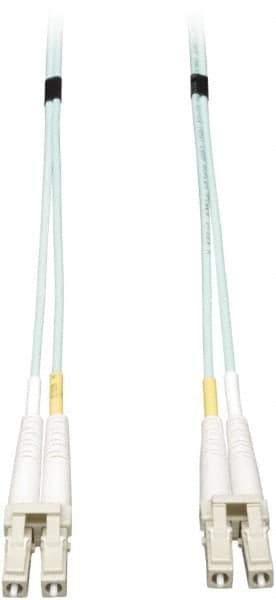 Tripp-Lite - 16' Long, LC/LC Head, Multimode Fiber Optic Cable - Aqua, Use with LAN - Exact Tool & Supply