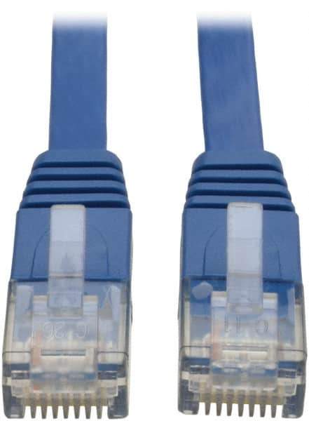 Tripp-Lite - Cat6, 24 AWG, 8 Wires, 550 MHz, Unshielded Network & Ethernet Cable - Blue, PVC, 25' OAL - Exact Tool & Supply
