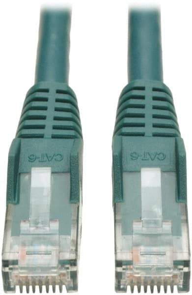 Tripp-Lite - Cat6, 24 AWG, 8 Wires, 550 MHz, Unshielded Network & Ethernet Cable - Green, PVC, 25' OAL - Exact Tool & Supply