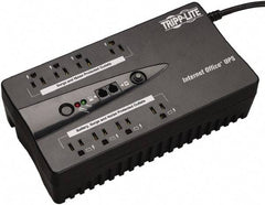 Tripp-Lite - 15 Amp, 600 VA, Flat Pack Mount Standby Backup Uninterruptible Power Supply - Backup 3 min with Full Load & 9 min with Half Load, 120 VAC Input & Output, 300 Watt Output, 1 Phases, 6 Outlets - Exact Tool & Supply