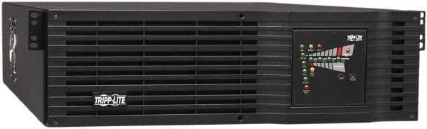 Tripp-Lite - 20 Amp, 3,000 VA, Tower & Rack Mount Online Backup Uninterruptible Power Supply - Backup 5 min with Full Load & 14.2 min with Half Load, 120 VAC Input & Output, 2,400 Watt Output, 1 Phases, 9 Outlets - Exact Tool & Supply