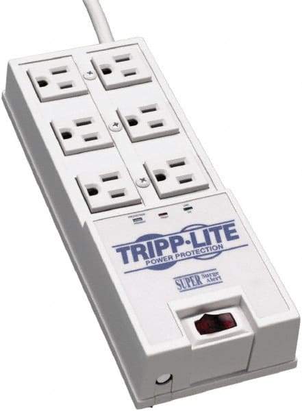 Tripp-Lite - 6 Outlets, 120 VAC15 Amps, 6' Cord, Power Outlet Strip - Floor, Keyhole Mount, 5-15 NEMA Configuration, 9-1/2" Strip - Exact Tool & Supply