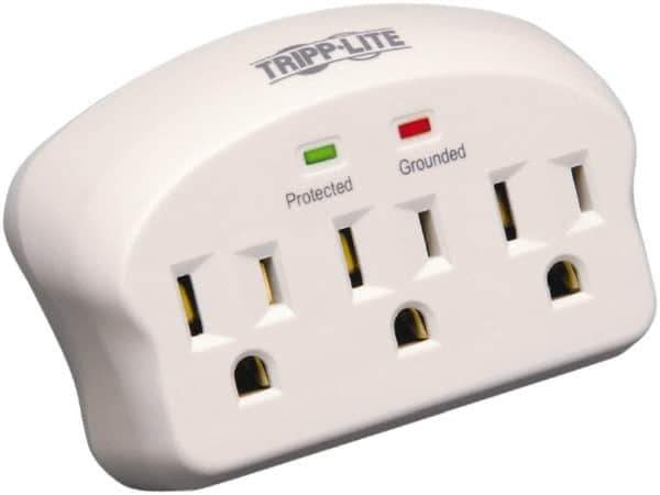 Tripp-Lite - 3 Outlets, 120 VAC15 Amps, Power Outlet Strip - Floor, Keyhole Mount, 5-15 NEMA Configuration, 2.1" Strip - Exact Tool & Supply