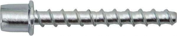 Powers Fasteners - 1/4" Zinc-Plated Steel Vertical (End Drilled) Mount Threaded Rod Anchor - 1/4" Diam x 1-5/8" Long, 3,265 Lb Ultimate Pullout, For Use with Concrete/Masonry - Exact Tool & Supply
