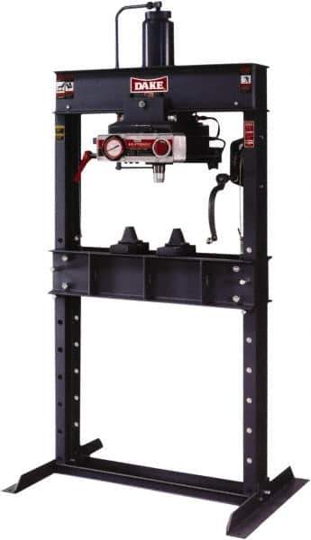 Dake - 75 Ton Air/Hydraulic Shop Press - 10" Stroke - Exact Tool & Supply