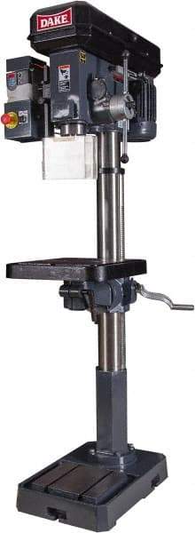 Dake - 18" Swing, Frequency Drill Press - Variable Speed, 1-1/2 hp, Single Phase - Exact Tool & Supply
