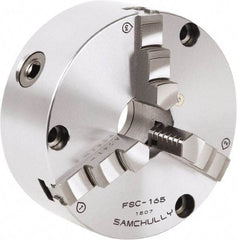 Samchully - 3 Jaw, 310mm Diam, Self Centering Manual Lathe Chuck - Front Mount, Adjustable, 100mm Through Hole Diam, Forged Steel - Exact Tool & Supply
