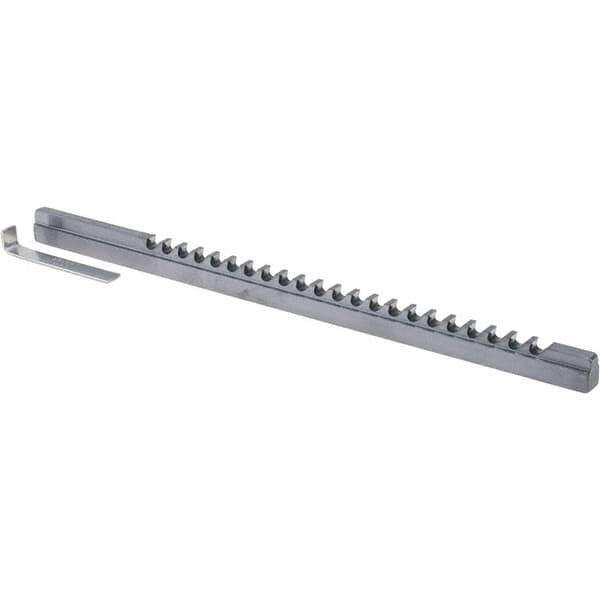 Dumont Minute Man - 1/4" Keyway Width, Style C, Keyway Broach - High Speed Steel, TiAlN Finish, 3/8" Broach Body Width, 25/64" to 2-1/2" LOC, 11" OAL - Exact Tool & Supply