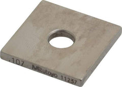 Mitutoyo - 0.107" Square Steel Gage Block - Accuracy Grade 0, Includes Certificate of Inspection - Exact Tool & Supply