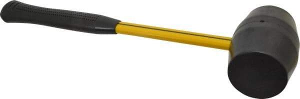 NUPLA - 2 Lb Head Rubber Mallet - 16-1/2" OAL, 16-1/4" Long Fiberglass Handle - Exact Tool & Supply