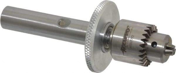 Accupro - 1/2 Inch Shank Diameter Straight Shank Micro Drill Chuck Adapter and Chuck - 1/64 to 5/32 Inch Drill Chuck Capacity - Exact Tool & Supply