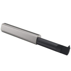 Scientific Cutting Tools - 1" Cutting Depth, 8 to 32 TPI, 0.36" Diam, Internal Thread, Solid Carbide, Single Point Threading Bar - AlTiN+ Finish, 2-1/2" OAL, 3/8" Shank Diam, 0.08" Projection from Edge, 60° Profile Angle - Exact Tool & Supply