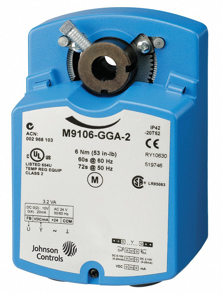 24VAC Proportional Electric Actuator, -4° to 125°F, 53 in.-lb., 60 sec., Includes: Anti Rotation Bra - Exact Tool & Supply