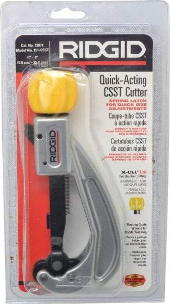 Ridgid - 3/8" to 1" Pipe Capacity, Quick Acting Tube Cutter - Cuts CSST - Exact Tool & Supply