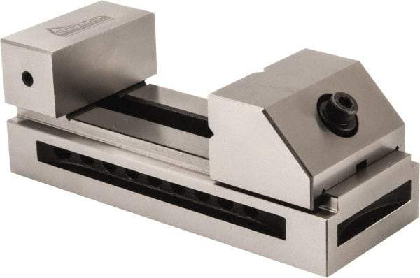Gibraltar - 2-7/8" Jaw Width, 4" Jaw Opening Capacity, 1.38" Jaw Height, Toolmaker's Vise - Flat Jaw, 0.003" Parallelism, 0.005" Squareness, 185mm OAL x 2.756" OAH - Exact Tool & Supply