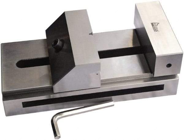 Gibraltar - 5-29/32" Jaw Width, 7" Jaw Opening Capacity, 1.969" Jaw Height, Toolmaker's Vise - Flat Jaw, 0.00012" Parallelism, 0.0002" Squareness, 300mm OAL x 3-15/16" OAH - Exact Tool & Supply