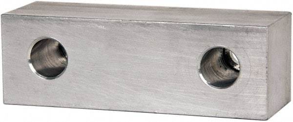 Gibraltar - 6" Wide x 2" High x 2" Thick, Flat/No Step Vise Jaw - Soft, Aluminum, Fixed Jaw, Compatible with 6" Vises - Exact Tool & Supply