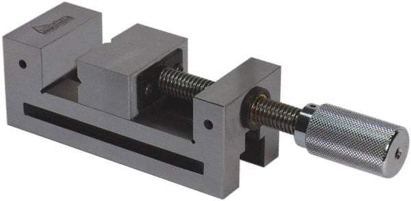 Gibraltar - 2-7/8" Jaw Width, 3-3/4" Jaw Opening Capacity, 1.35" Jaw Height, Toolmaker's Vise - Flat Jaw, 0.00012" Parallelism, 0.0002" Squareness, 7" OAL x 2.8" OAH - Exact Tool & Supply