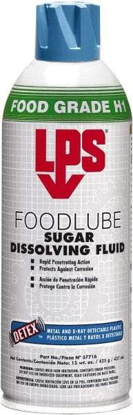 LPS - 15 oz Aerosol Spray Lubricant - Clear, 41°F to 203°F, Food Grade - Exact Tool & Supply