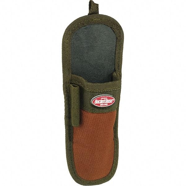 Bucket Boss - 1 Pocket Knife Holster - Polyester, Brown & Green - Exact Tool & Supply