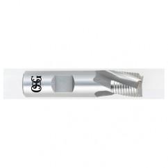 7/8 x 3/4 x 7/8 x 3-1/8 3 Fl HSS-CO Roughing Center Cutting End Mill - Bright - Exact Tool & Supply