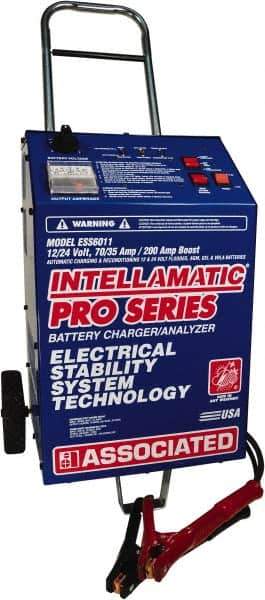 Associated Equipment - 12/24 Volt Automatic Charger/Maintainer - 70 Amps/35 Amps, 200 Starter Amps - Exact Tool & Supply
