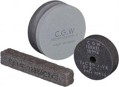 Camel Grinding Wheels - 60 Grit Silicon Carbide Type 1 Dressing Wheel - 3" Diam x 1/2" Hole x 1" Thick, Medium Grade, Hardness L, Vitrified Bond, No Recess - Exact Tool & Supply