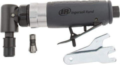 Ingersoll-Rand - 1/4" Collet, Angle Handle, Straight Air Die Grinder - 20,000 RPM, Rear Exhaust, 23 CFM, 0.33 hp, 1/4" Inlet - Exact Tool & Supply