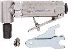 Ingersoll-Rand - 1/4" Collet, Angle Handle, Angle Air Die Grinder - 21,000 RPM, Front Exhaust, 24 CFM, 0.25 hp, 1/4" Inlet - Exact Tool & Supply