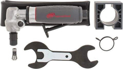 Ingersoll-Rand - 1/4" Collet, Angle Handle, Straight Air Die Grinder - 20,000 RPM, Rear Exhaust, 25 CFM, 0.4 hp, 1/4" Inlet - Exact Tool & Supply