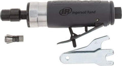 Ingersoll-Rand - 1/4" Collet, Straight Handle, Straight Air Die Grinder - 25,000 RPM, Rear Exhaust, 28 CFM, 0.33 hp, 1/4" Inlet - Exact Tool & Supply