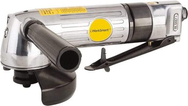 Value Collection - 4" Wheel Diam, 11,000 RPM, Pneumatic Angle & Disc Grinder - 3/8-24 Spindle, 6 CFM, Front Exhaust - Exact Tool & Supply