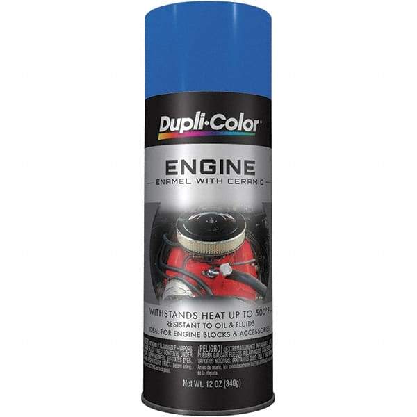 Krylon - 12 oz Old Ford Blue Automotive Heat Resistant Paint - High Gloss Finish, Comes in Aerosol Can - Exact Tool & Supply