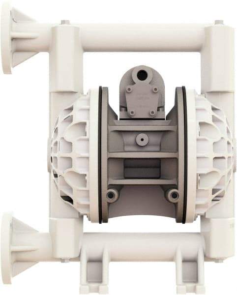 Versa-Matic - 1" NPT, Air Operated Diaphragm Pump - Buna-N Diaphragm, Polypropylene Housing - Exact Tool & Supply