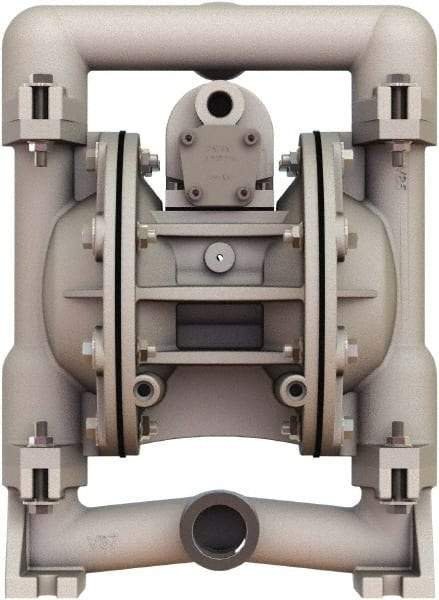 Versa-Matic - 1" NPT, Air Operated Diaphragm Pump - PTFE Diaphragm, Aluminum Housing - Exact Tool & Supply