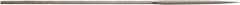 Value Collection - 5-1/2" Needle Precision Swiss Pattern Three Square File - 7/64" Width Diam, Die Sinker's Handle - Exact Tool & Supply