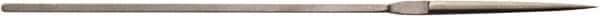 Value Collection - 5-1/2" Needle Precision Swiss Pattern Half Round File - 5/32" Width Diam, Die Sinker's Handle - Exact Tool & Supply