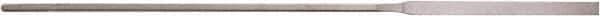 Value Collection - 5-1/2" Needle Precision Swiss Pattern Regular Pillar File - 9/64" Width Diam, Die Sinker's Handle - Exact Tool & Supply